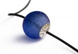 Hollow bleu swirls sandblasted