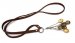 Kiezels hanger op lange leren ketting