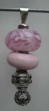 Chain-lang-004 - Roze bloem en roze effen