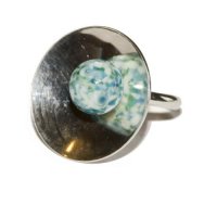 Set sterling silver ring with cup XXL and ball