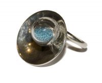 Set sterling silver ring with cup XXL and hollow ball