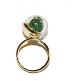 Set sterling silver ring with cup S and hollow ball